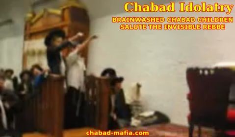 brainwashed chabad children salute the invisible rebbe